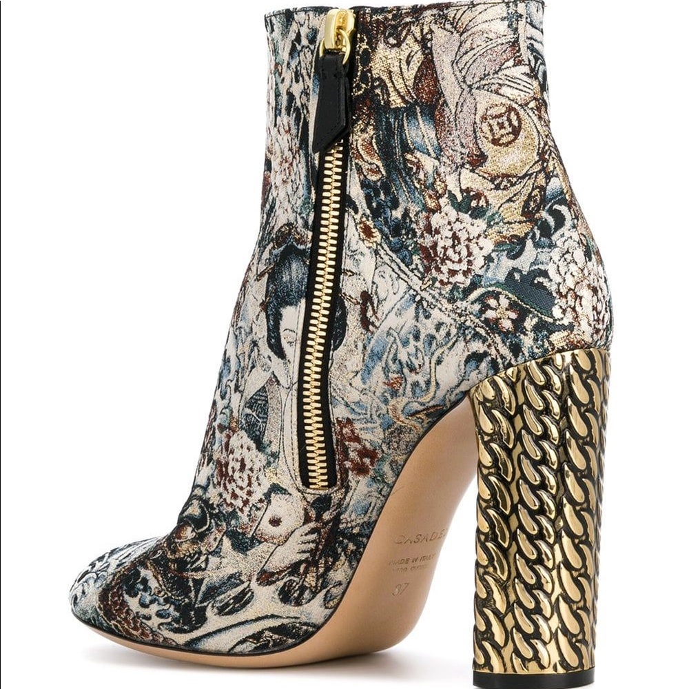🚫SOLD🚫 Casadei Jacquard Ankle Boots - Picture 7 of 10